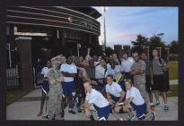 Photograph of Air Force ROTC cadets at a morale event